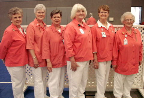 The ETMC Athens Auxiliary officers for 2013-14 are (from left) President Ruth Lang, Second VP Betty White, Recording Secretary Mary Bess, Treasurer Alberta Pingel and Historians Janet Davis and Margie McDaniel. Not pictured are First VP Jack McCall and Corresponding Secretary Mary Forrester. (TONI GARRARD CLAY PHOTO)