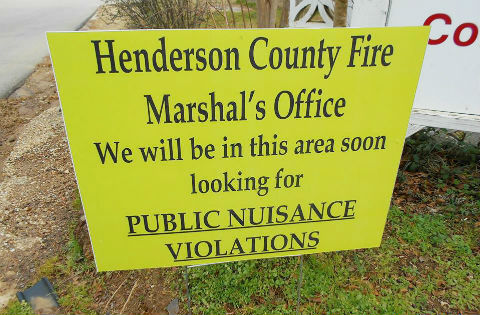 Fire marshal signs