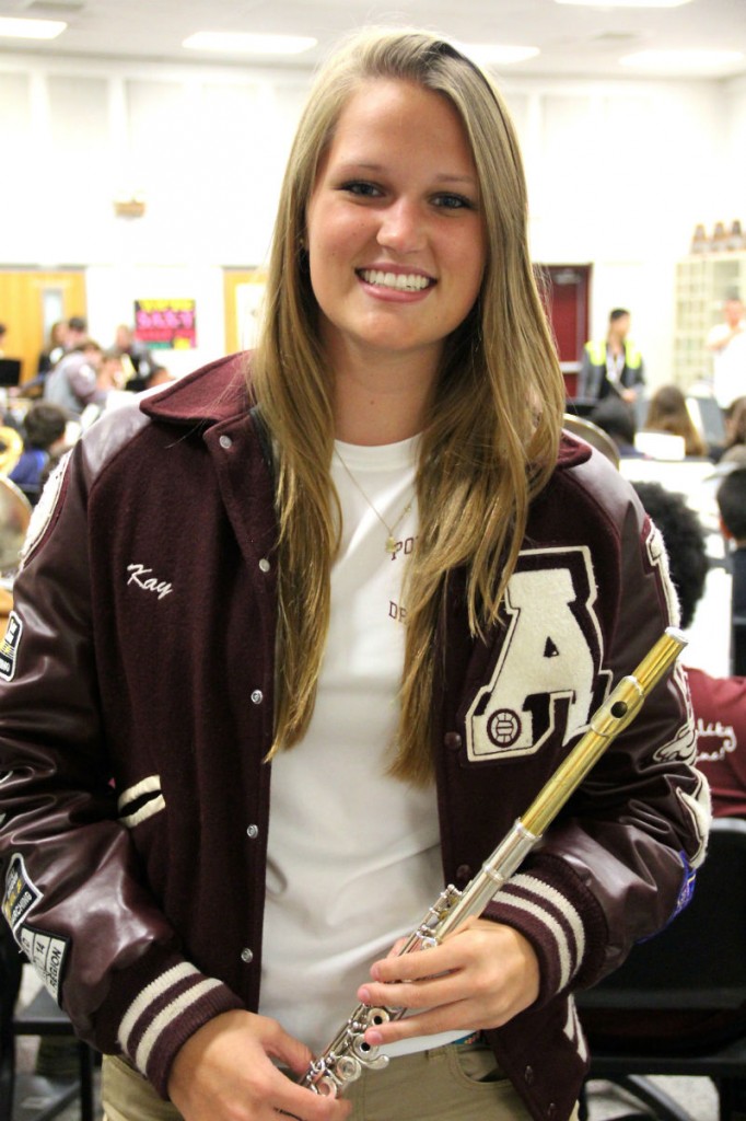 Athens High School senior, drum major and student council president Kay Solomon is making the most of her last year at AHS before heading off to Oklahoma State University. She plans to study toward a career in the music field. (Toni Garrard Clay/AISD)