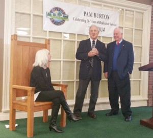 Rusty Workman and Don Willis were two of the guests on hand to honor Pam Burton on Thursday.