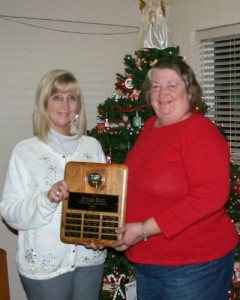 Pictured are, from left,  Barbara Railsback and Peggy Rhodes, Keep Athens Beautiful Board President.