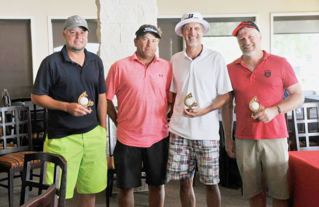 The Athens Kiwanis Club team of Walter Wilmeth, Philip Gore, Mike Reece and John Passmore won first place. (Courtesy photo)