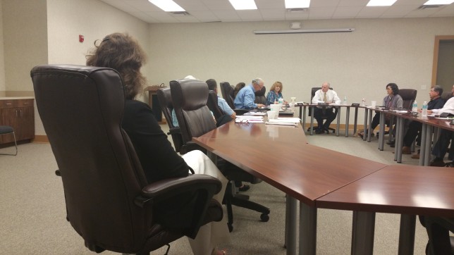 BMC Board President Judy Loden (foreground) listens to the Athens Economic Development Board on Wednesday. 