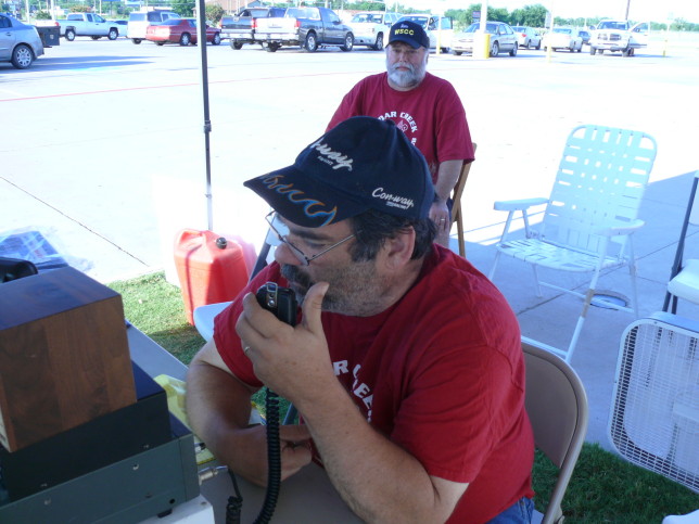 Jim Conner making one of nearly 200 radio contacts.