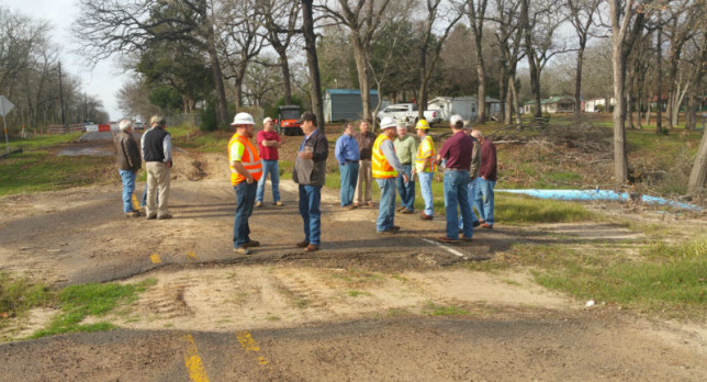 Representatives from TxDOT held an informal meeting about FM 317 with area residents Monday morning.