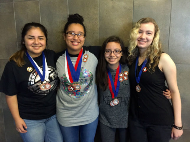 Pictured, from left, are Jacqueline Rodriguez, Kathryn Martinez, Kathleen Tellez, and Stephanie Ritz. (Courtesy photo)