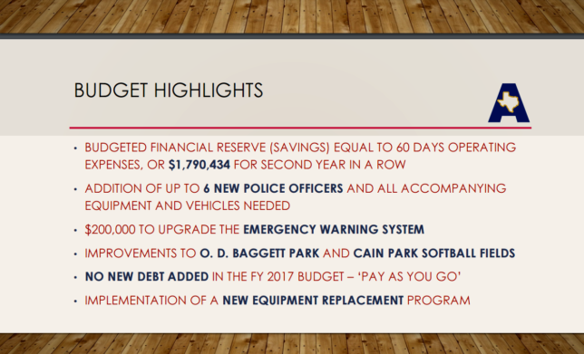 Budget highlights