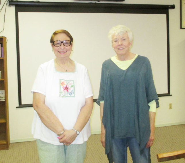 Pictured are Carolyn Bostain (left) and Rootseekers President Margaret Ann Trail. (Courtesy photo)