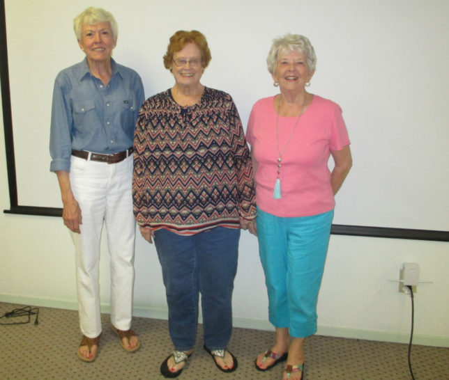 Pictured are, from left, President Margaret Ann Trail, Carol Dwinnell, Suzanne Fife. (Courtesy photo)